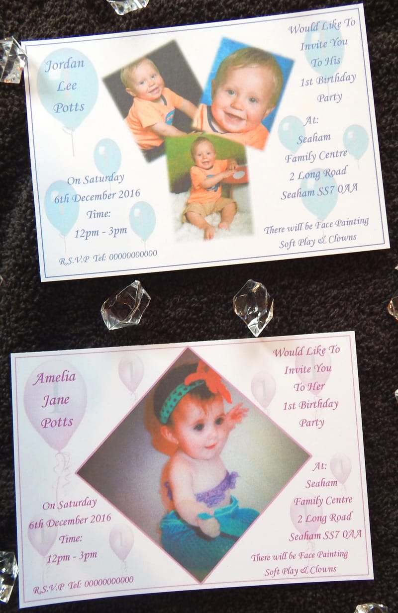 25 X Boy S Girls Twins Or Triplets Personalised 1st Birthday