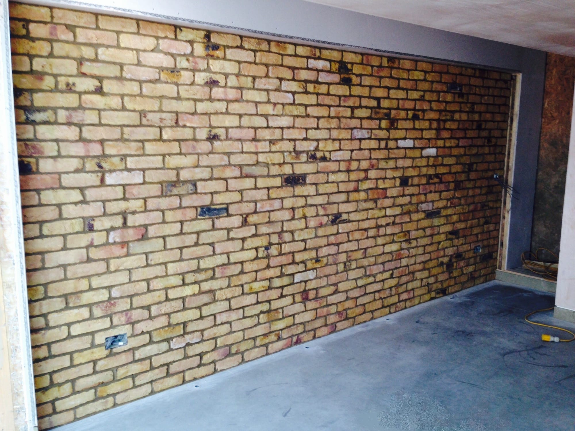 Kitchen Extension Brick Slips Feature Wall Weybridge