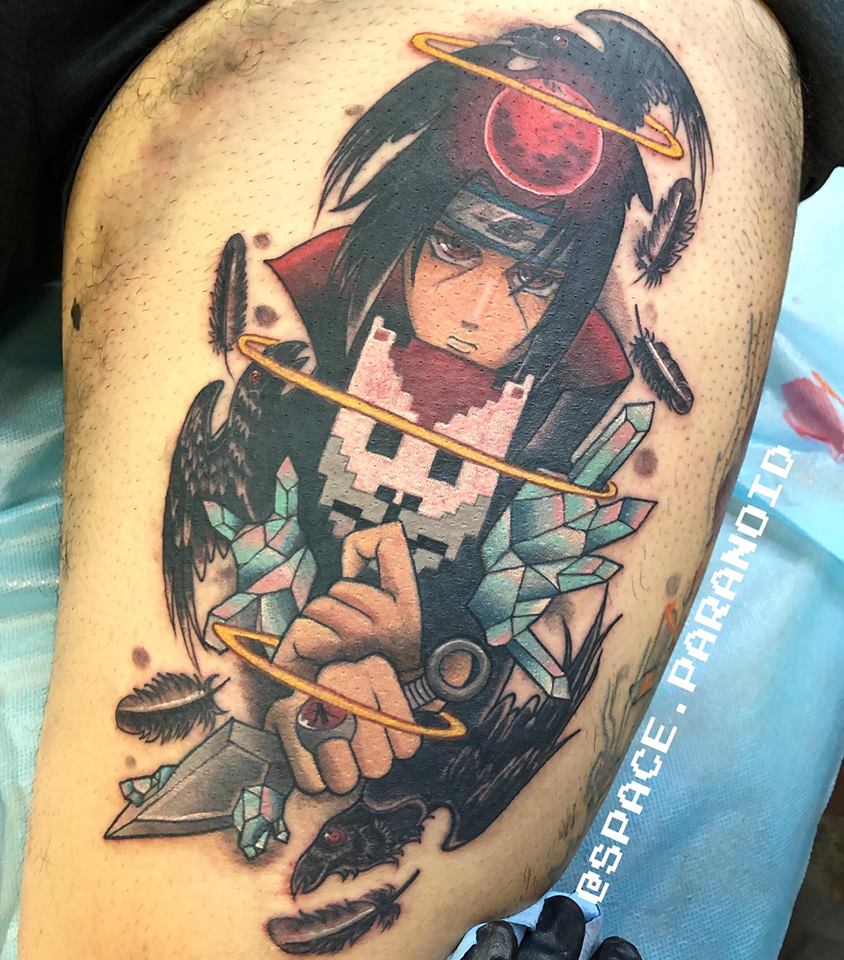 Cybertraditonal Itachi Tattoo - The Art of B.Benjamin