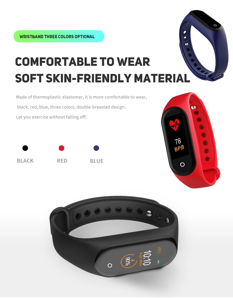 2018 Newest Smart Band M3 Waterproof Band Heart Rate Monitor BT Smart Bracelet Sleep Fitness Tracker Pedometer Wristband