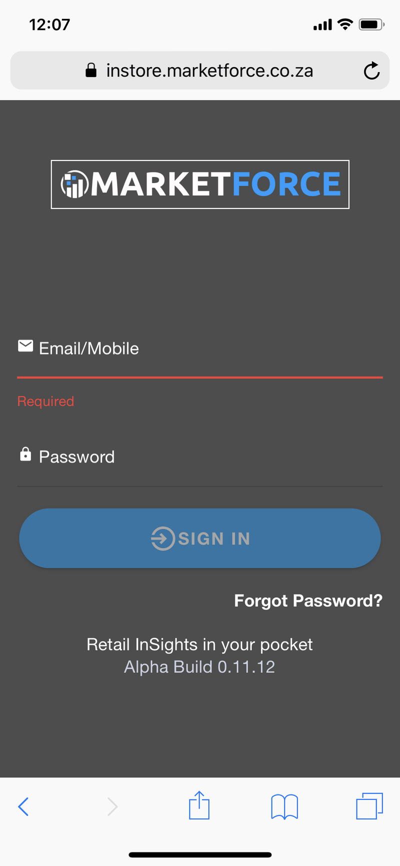 Marketforce In-Field App