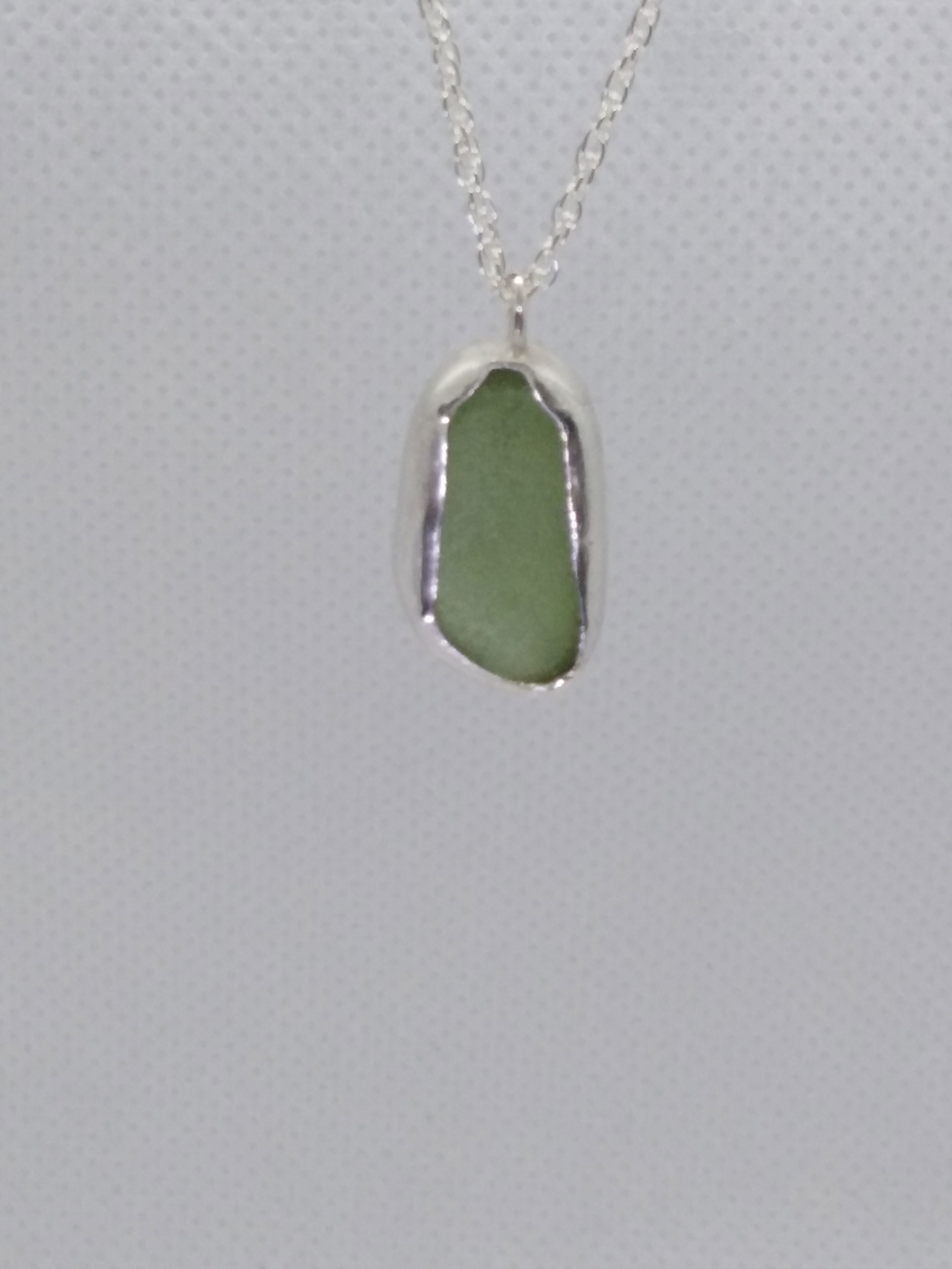backless bezel set Cornish Sea glass