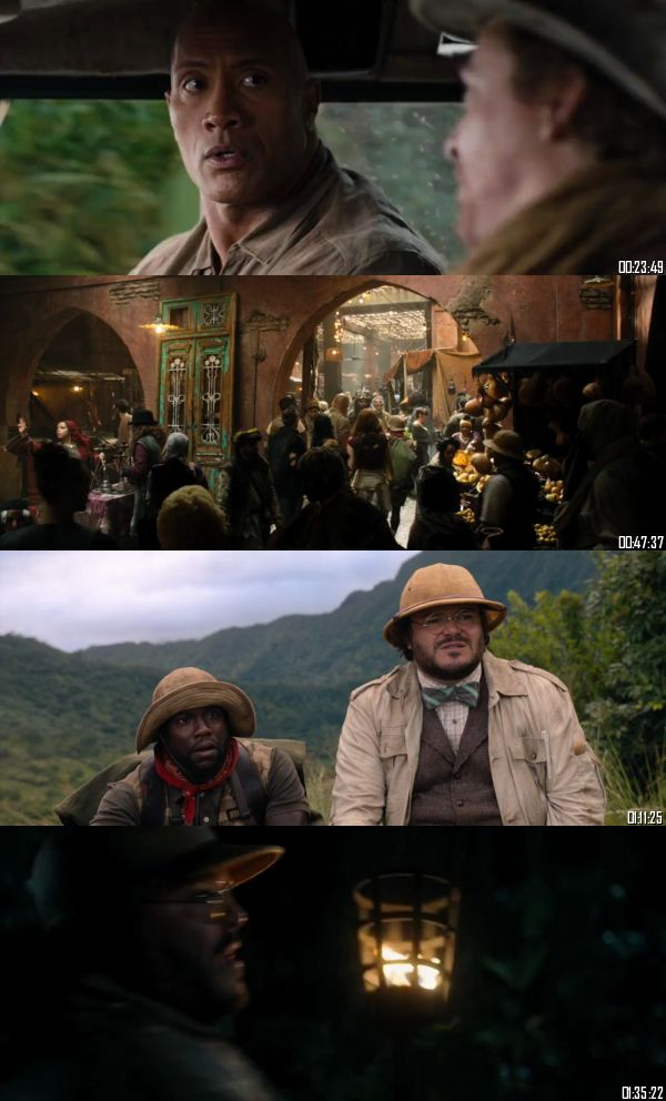 Jumanji Welcome to The Jungle 2017 BRRip 720p 480p Dual Audio Hindi English Full Movie Download