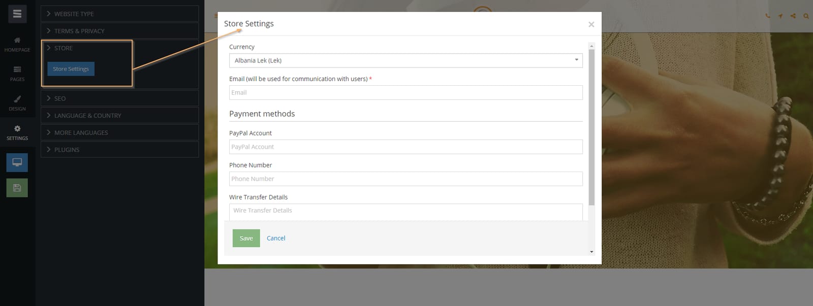 Store Settings