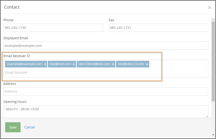 Multiple Email Receivers