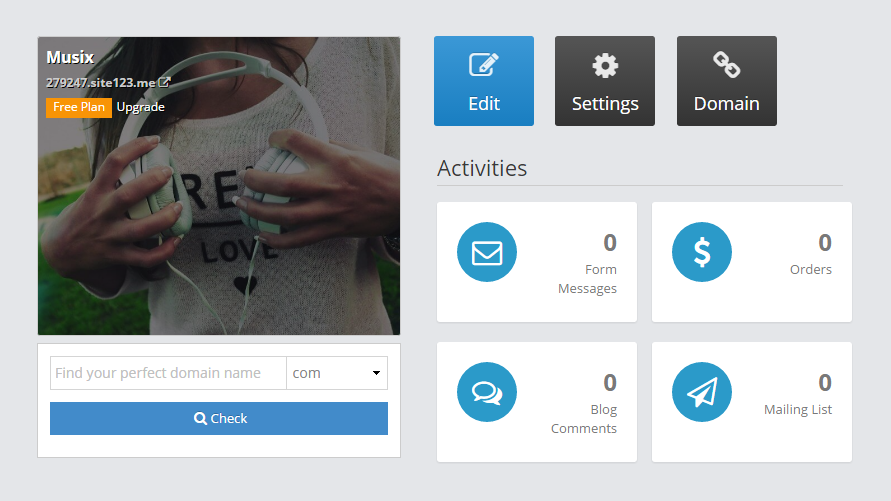 Website Dashboard
