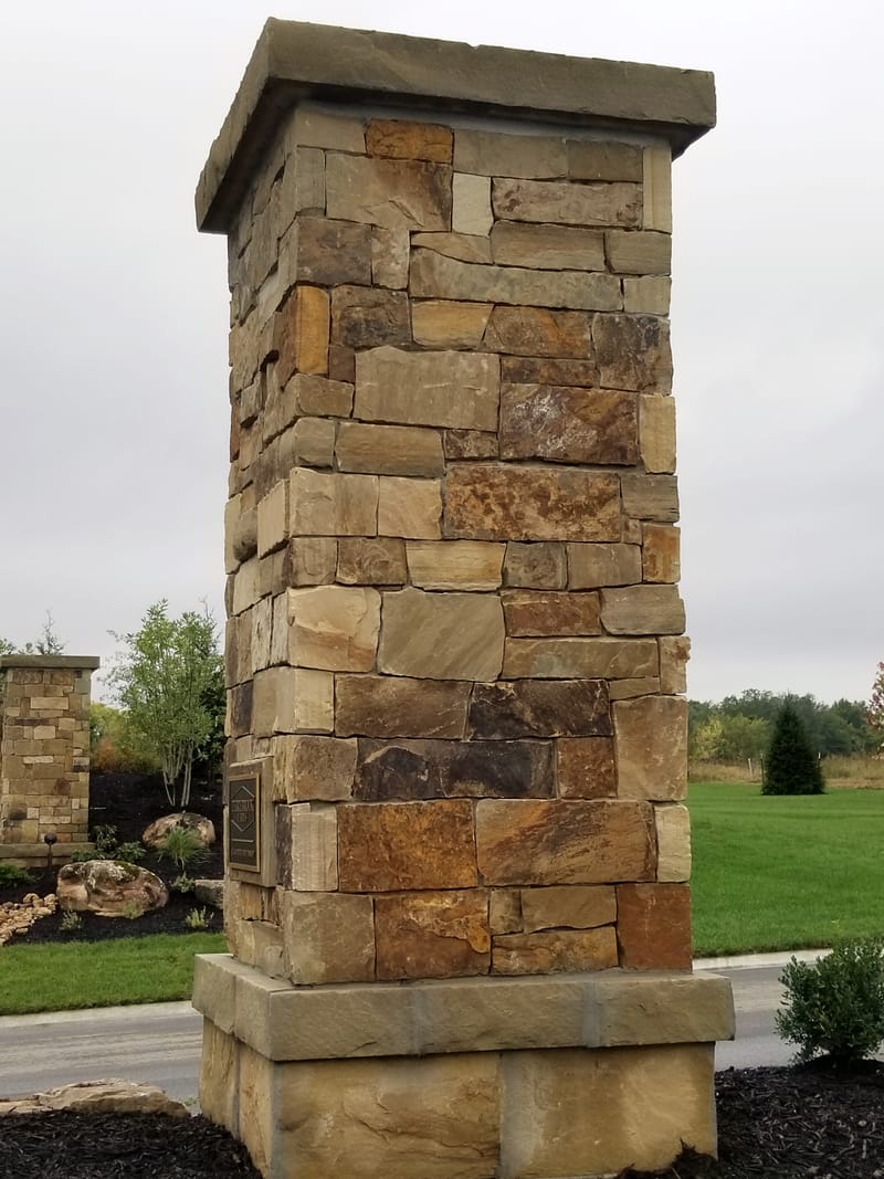 Cherokee Brown Column - Kansas Prairie Stone, LLC.