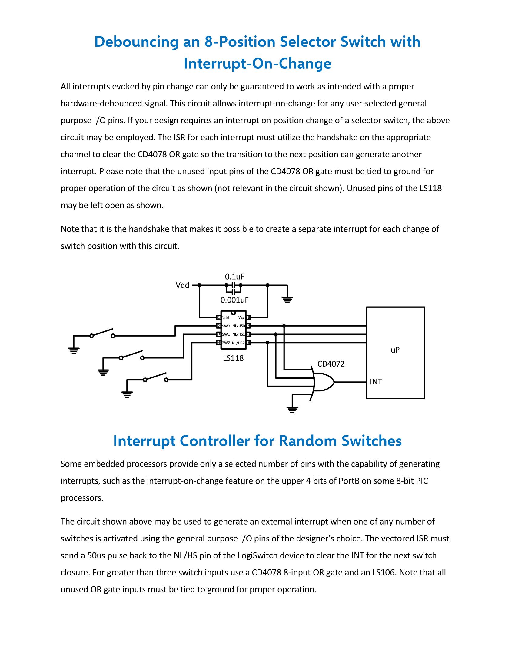 Again The Switch Debounce Circuit Is Easier To See On The Schematic