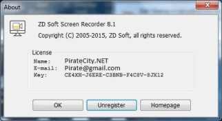 zd soft screen recorder key