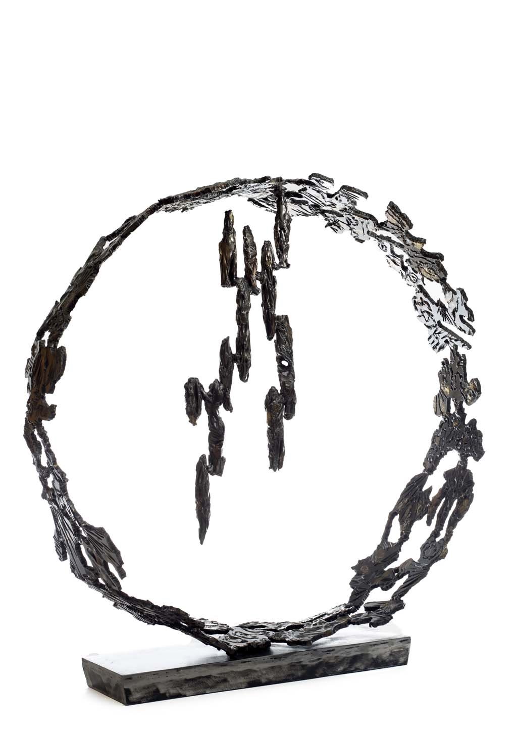 Insights VI | 2014 | Iron & brass sculpture | 95x95x30 cm | Rami Ater
