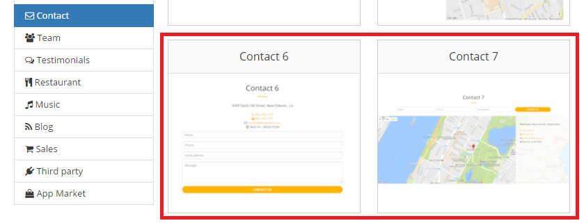 Main Websites Panel