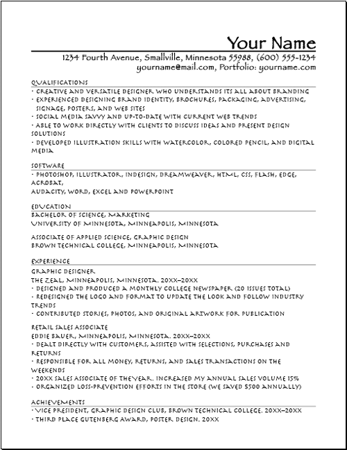 Bad resume examples pdf
