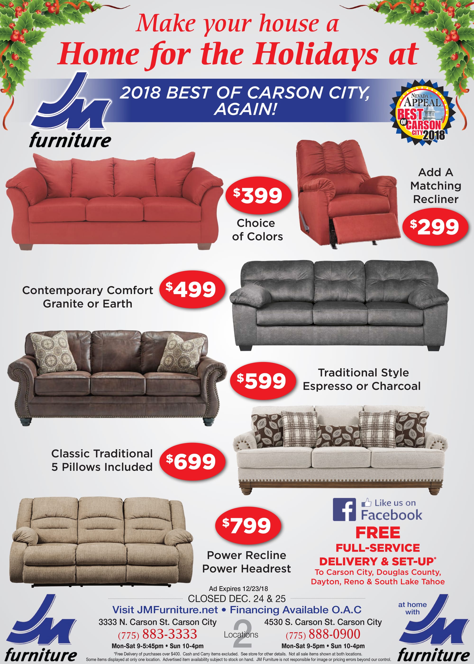 Jm Furniture Specials